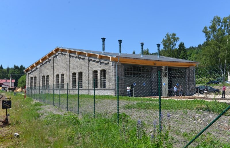 Výtopna po obnově v červnu 2016